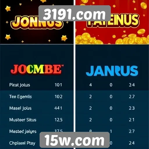 Comparativo entre jogos mais populares no 3191.com